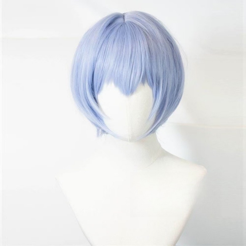 Peruca de cosplay EVA Ayanami  - Evangelion Anime Merchandise avaliação e preço
