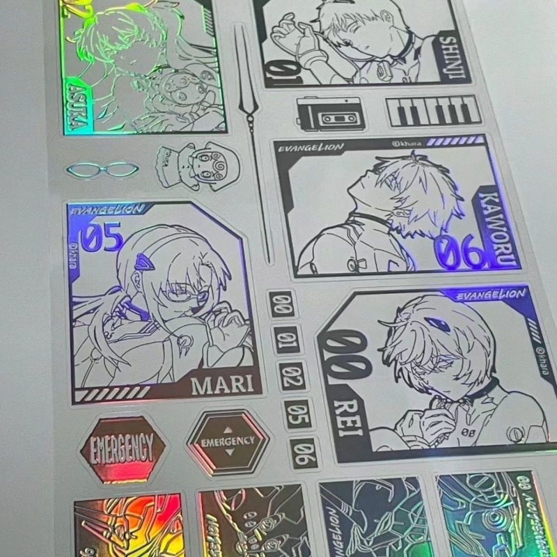 Adesivo laser eva shinji rei a - Evangelion Anime Merchandise avaliação e preço